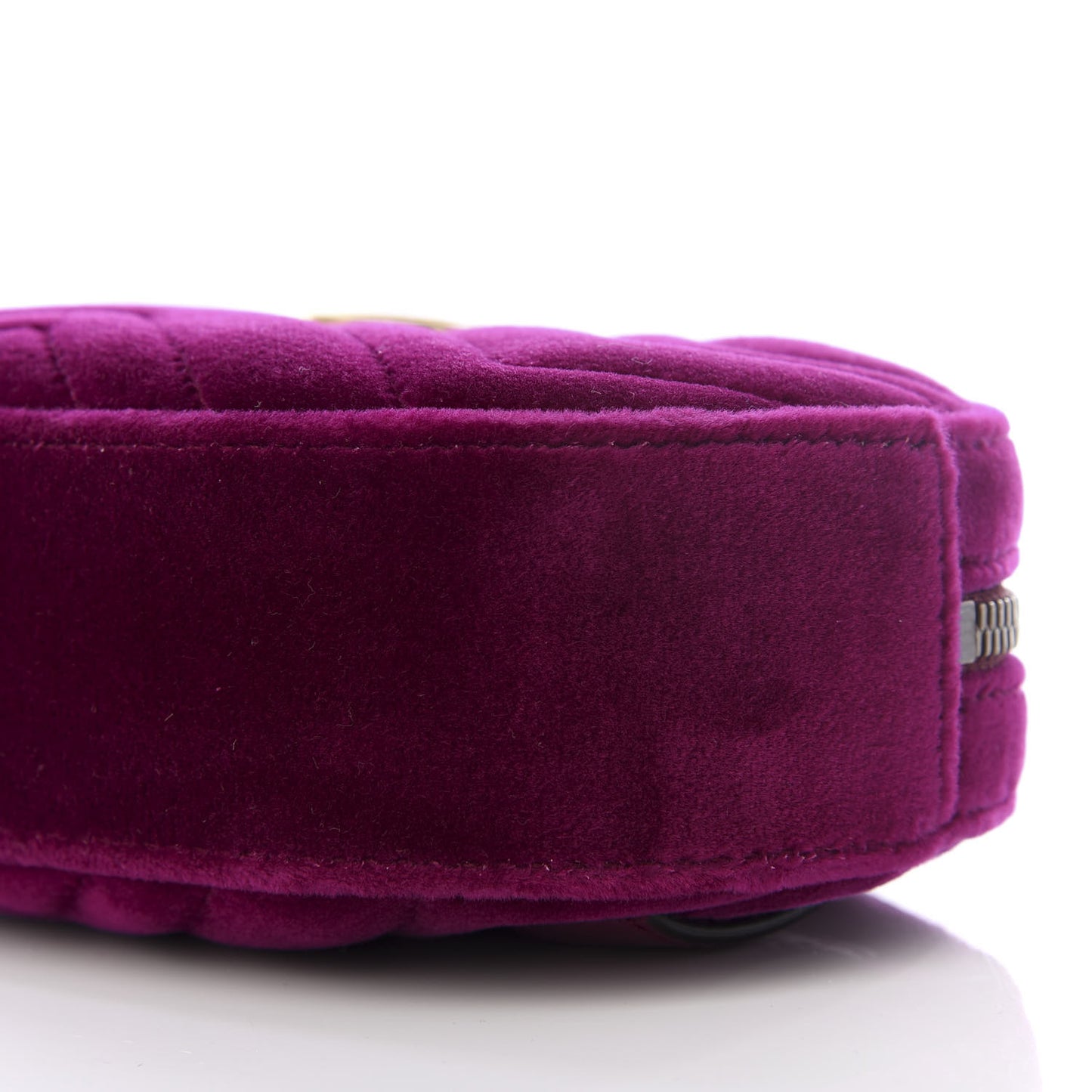 Velvet Matelasse GG Marmont Belt Bag 85 34 Fuchsia Violet Cyclamen