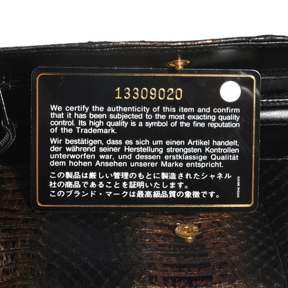 Chanel Python Wallet On Chain WOC Black and Gold 8 of 9