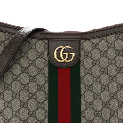 Gucci GG Supreme Monogram Web Small Ophidia Half Moon Hobo Brown 8 of 11