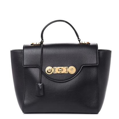 Versace Calfskin Signature Satchel Black 1 of 18
