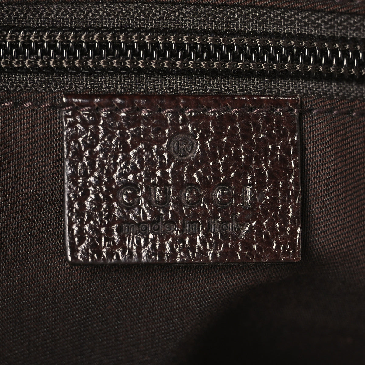 Gucci Monogram Web Medium Flat Messenger Bag Brown 6 of 10