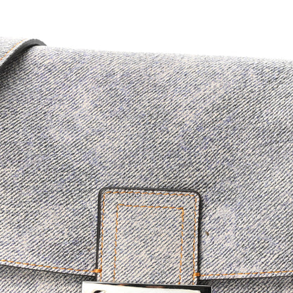 Fendi Cuoio Romano Denim Effect Baguette Grey 8 of 10