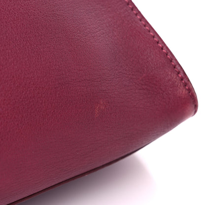 Fendi Vitello Dolce Marmol Large Peekaboo Iconic Satchel Bordeaux Graphite 16 of 17