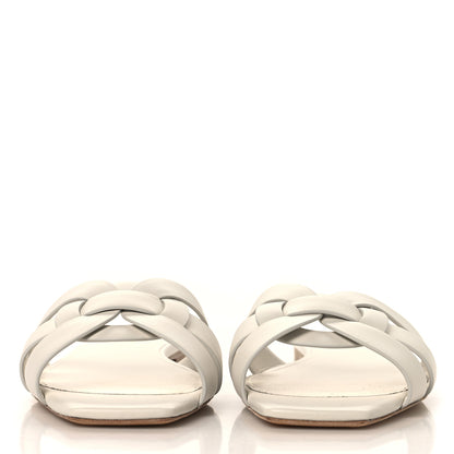 Saint Laurent Calfskin Tribute 05 Slide Sandals 40.5 Porcellana 3 of 10