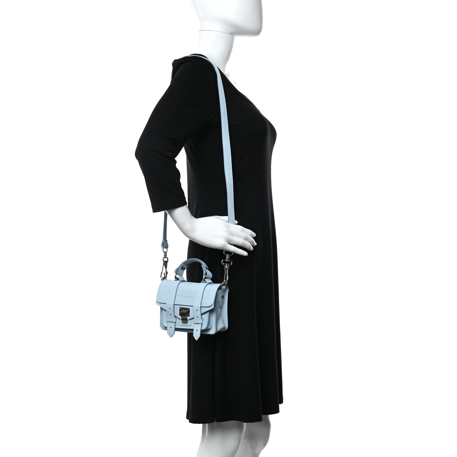 Proenza Schouler Lambskin Micro PS1 Satchel Baby Blue 2 of 9