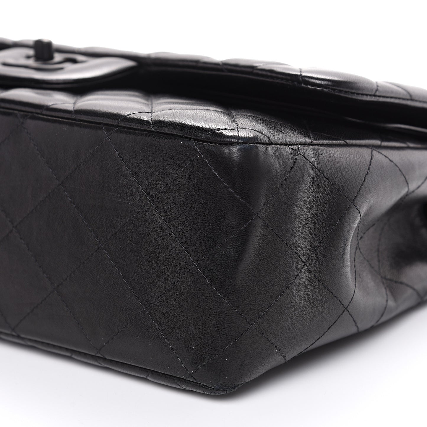 Lambskin Quilted Jumbo Double Flap So Black