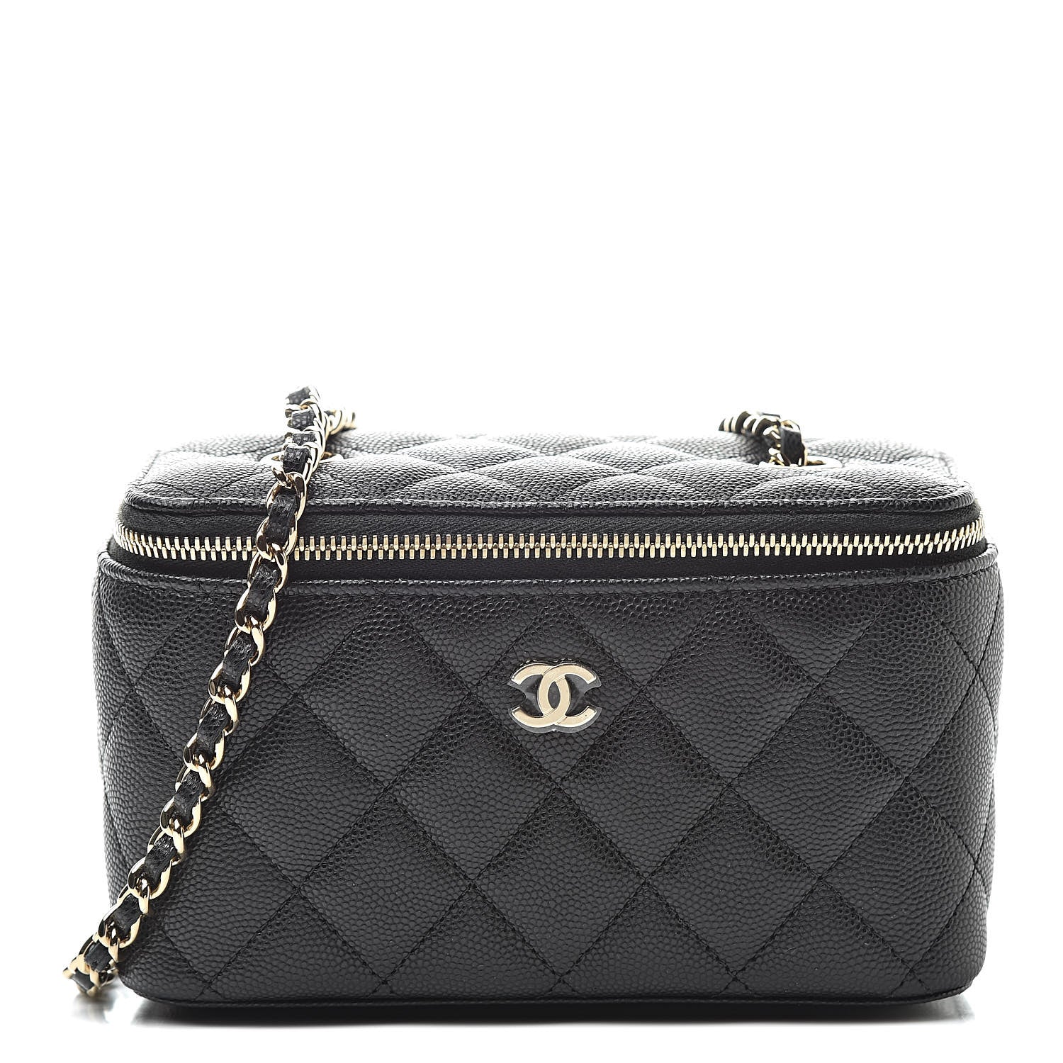Chanel Caviar Quilted Small Vanity Case With Chain Black 1 of 11