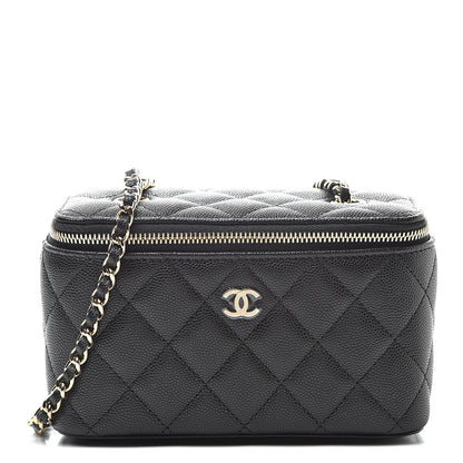 Chanel Caviar Quilted Small Vanity Case With Chain Black 1 of 11