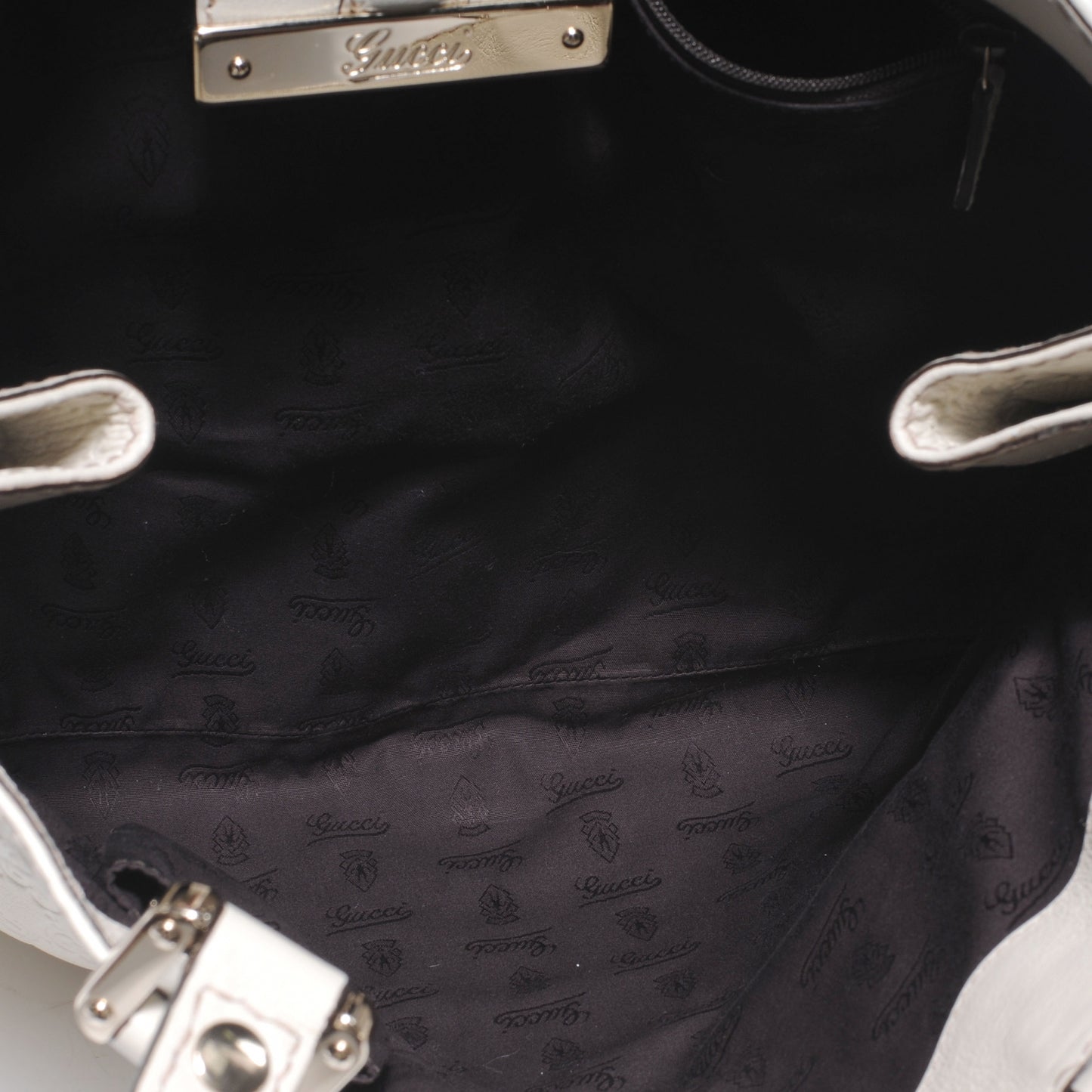 Guccissima New Ladies Web Large Hobo Off White