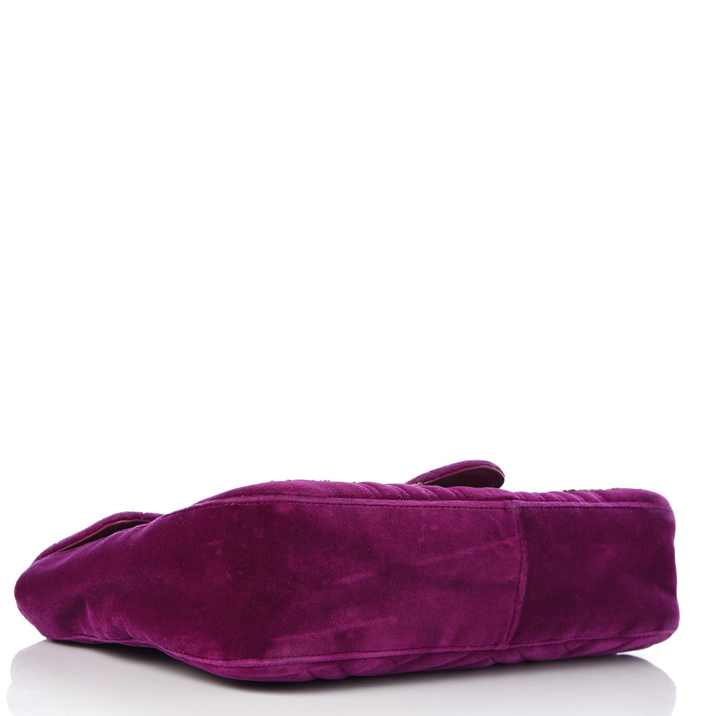 Velvet Matelasse Loved Embroidered Medium GG Marmont Shoulder Bag Fuchsia Violet Cyclamen