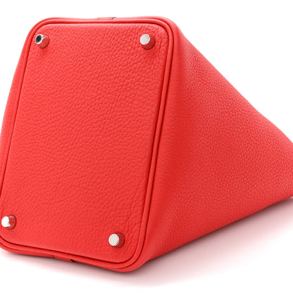 Hermes Taurillon Clemence Picotin Lock 18 PM Rouge De Coeur 10 of 11