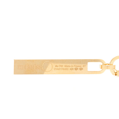 Hermes 18K Yellow Gold Diamond Pave PM Kelly Chaine Lariat Necklace ST 4 of 4
