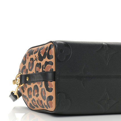 Louis Vuitton Empreinte Monogram Giant Wild At Heart Speedy Bandouliere 25 Black 7 of 9