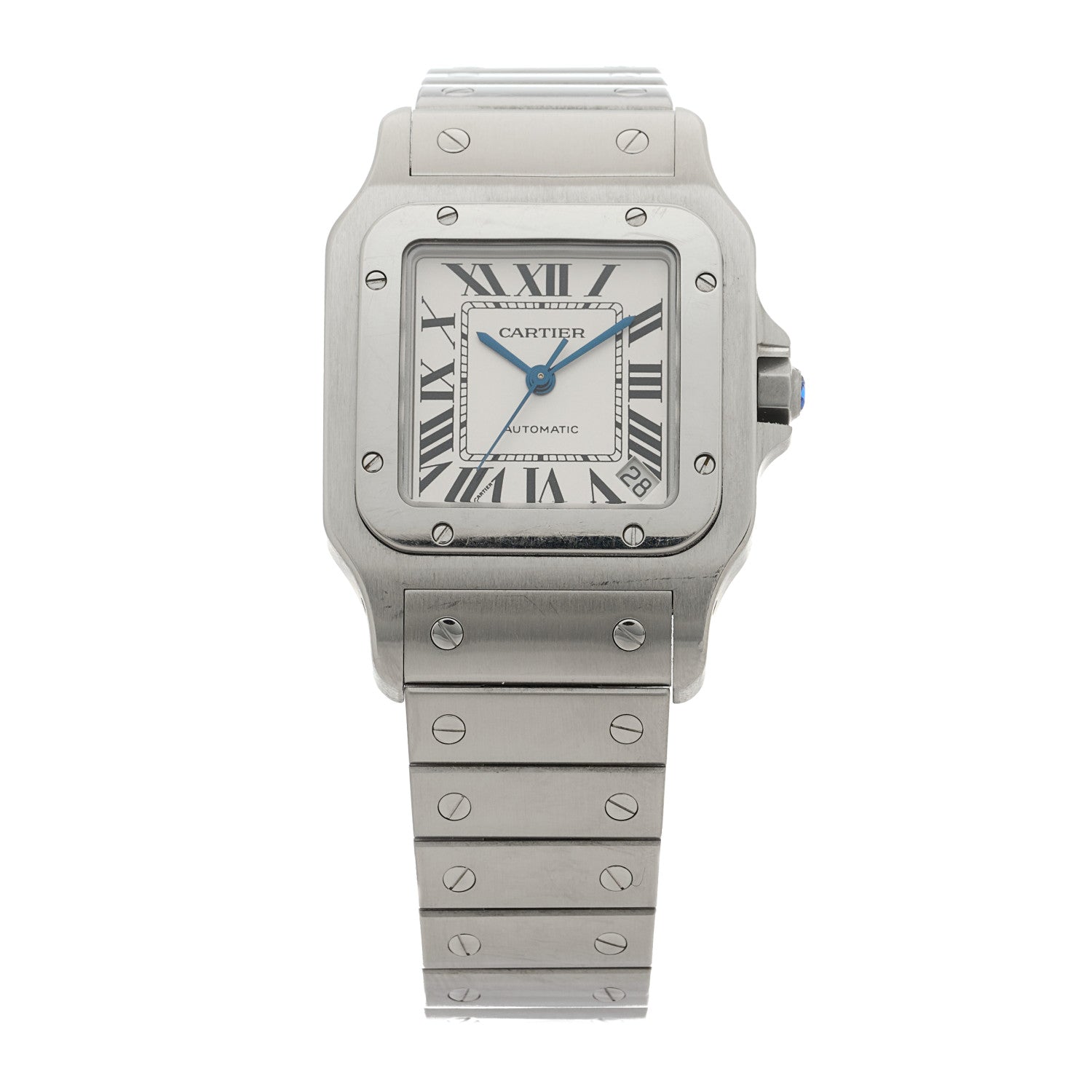 Cartier Stainless Steel 32mm Santos De Cartier Galbee Automatic Watch 1 of 5