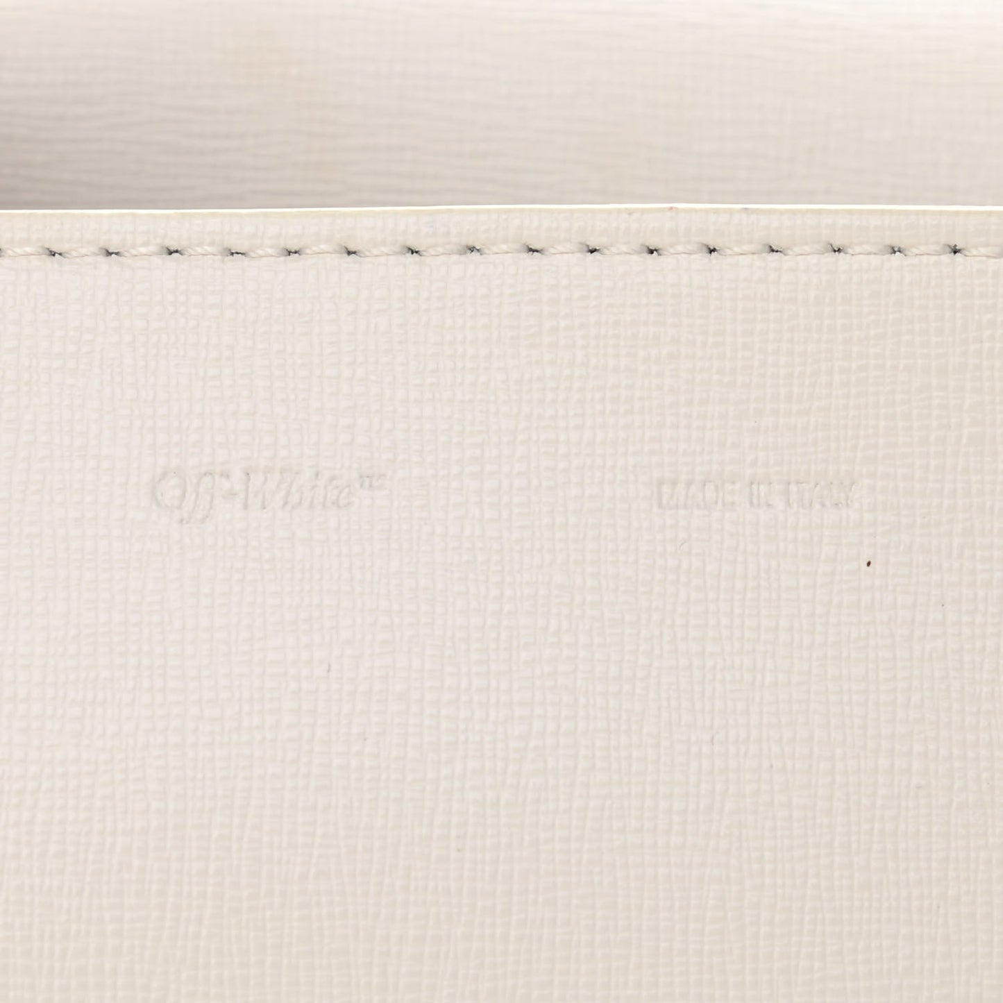 Saffiano Striped Diag Binder Flap Bag White Black