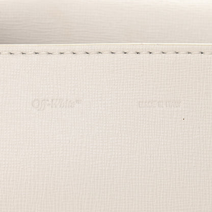 Off-White Saffiano Striped Diag Binder Flap Bag White Black 6 of 10