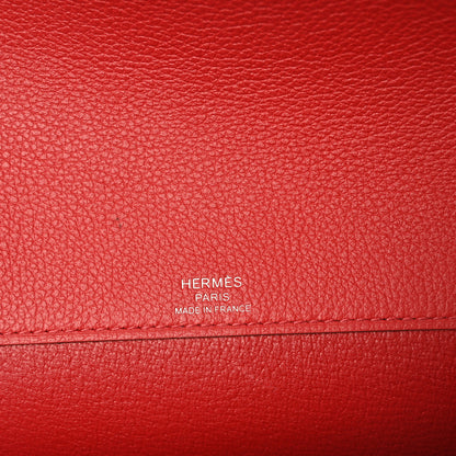 Hermes Evercolor Kelly Depeches 25 Pouch  Rouge Piment 6 of 10