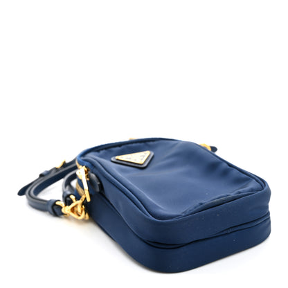 Prada Tessuto Nylon Double Zip Phone Case Crossbody Bag Royal 4 of 11