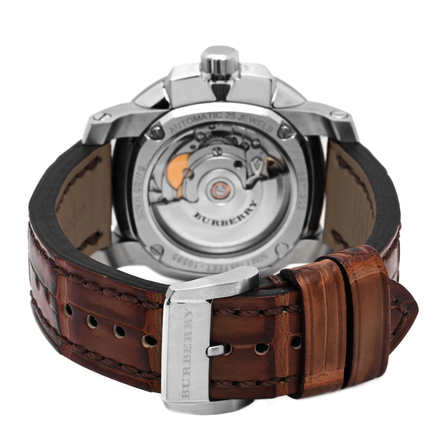 Stainless Steel Alligator 41mm The Britain Automatic Watch Black BBY1202