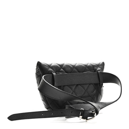 Chanel Grained Calfskin Quilted Waist Belt Bag Black 3 of 11