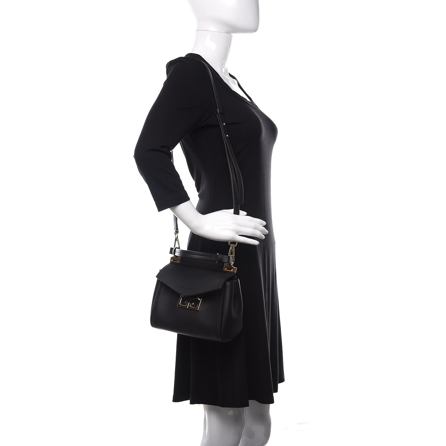 Givenchy Calfskin Mini Mystic Shoulder Bag Black 3 of 9