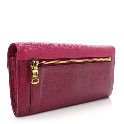 Miu Miu Goatskin Madras Wallet Peonia Ametista 3 of 13