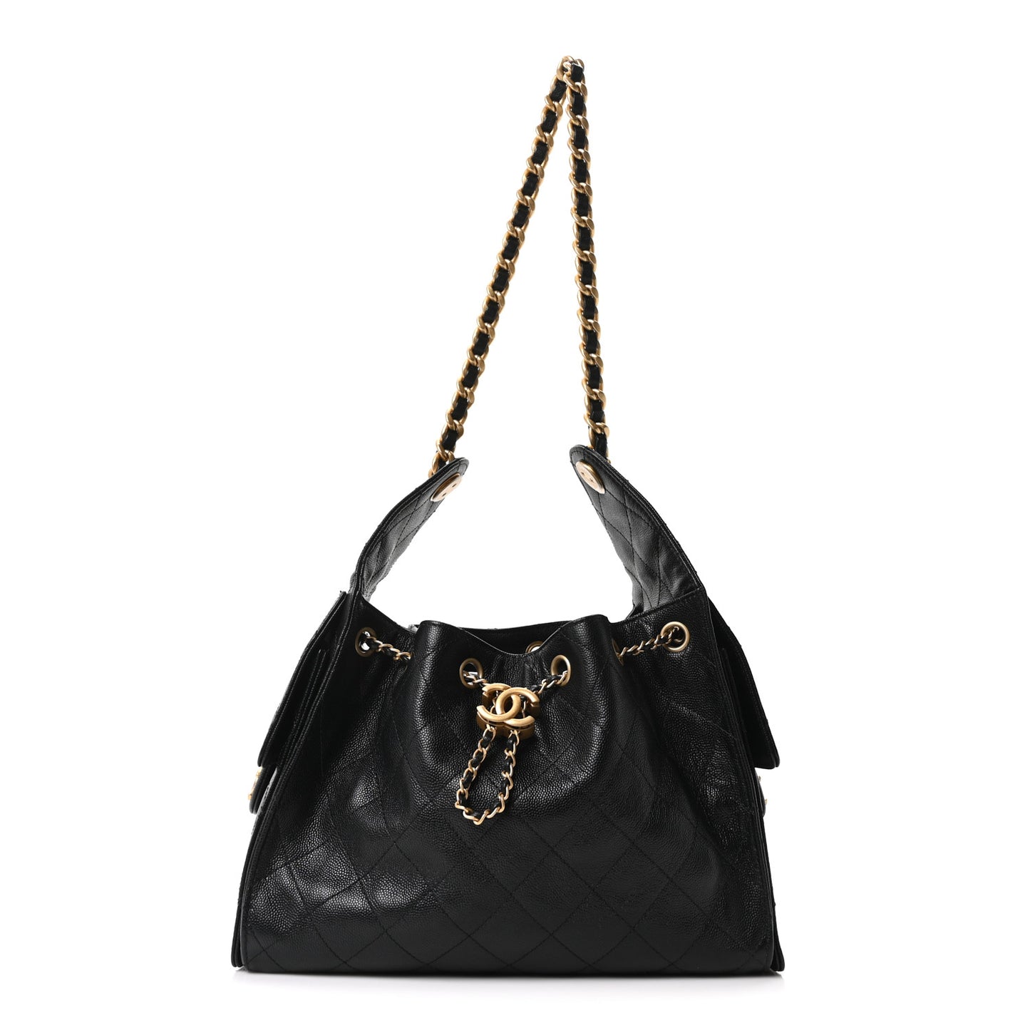 Caviar Quilted Small Chanel 25 Handbag Black