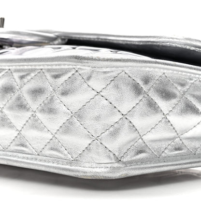 Chanel Vinyl Large Ice Cube Flap Silver 9 of 19