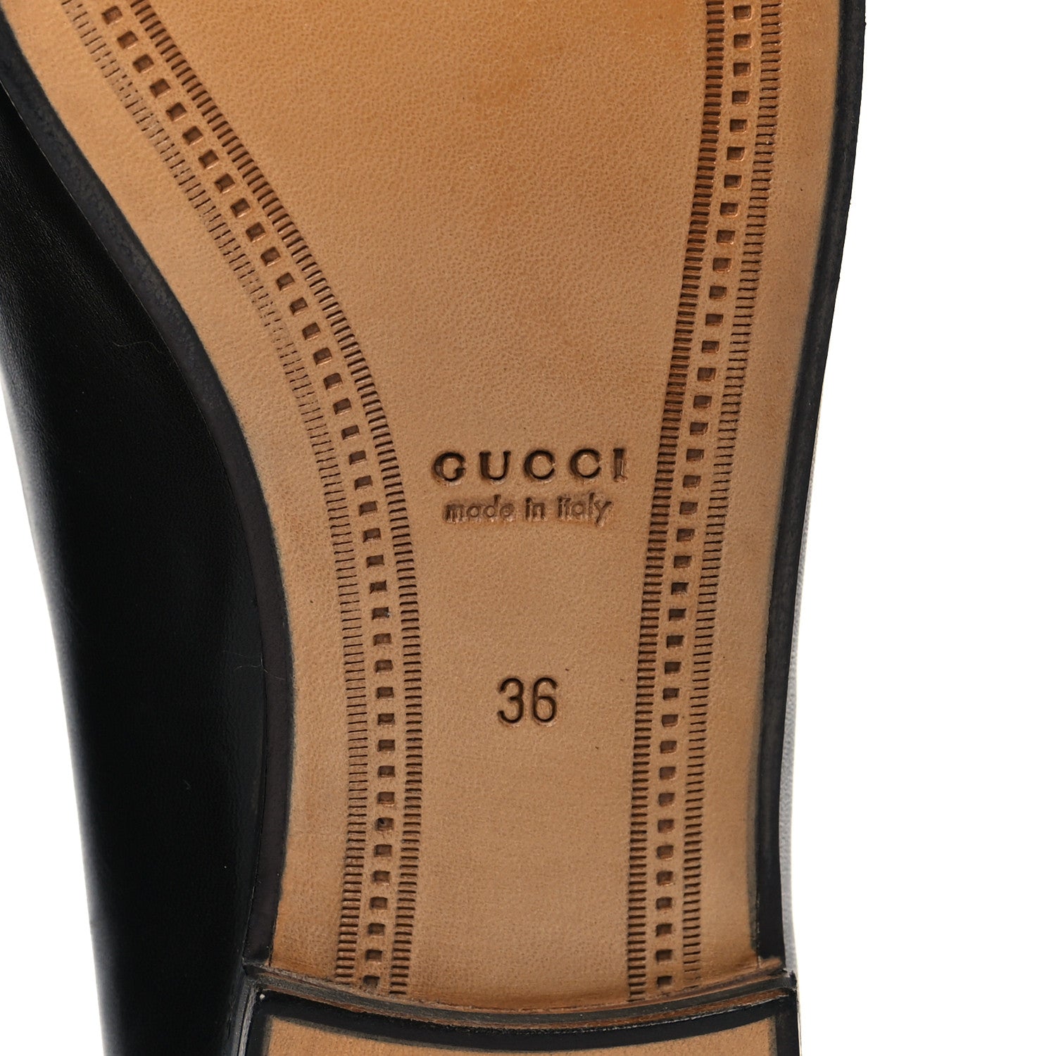 Gucci Calfskin Womens Jordaan Loafers 36 Black 6 of 8