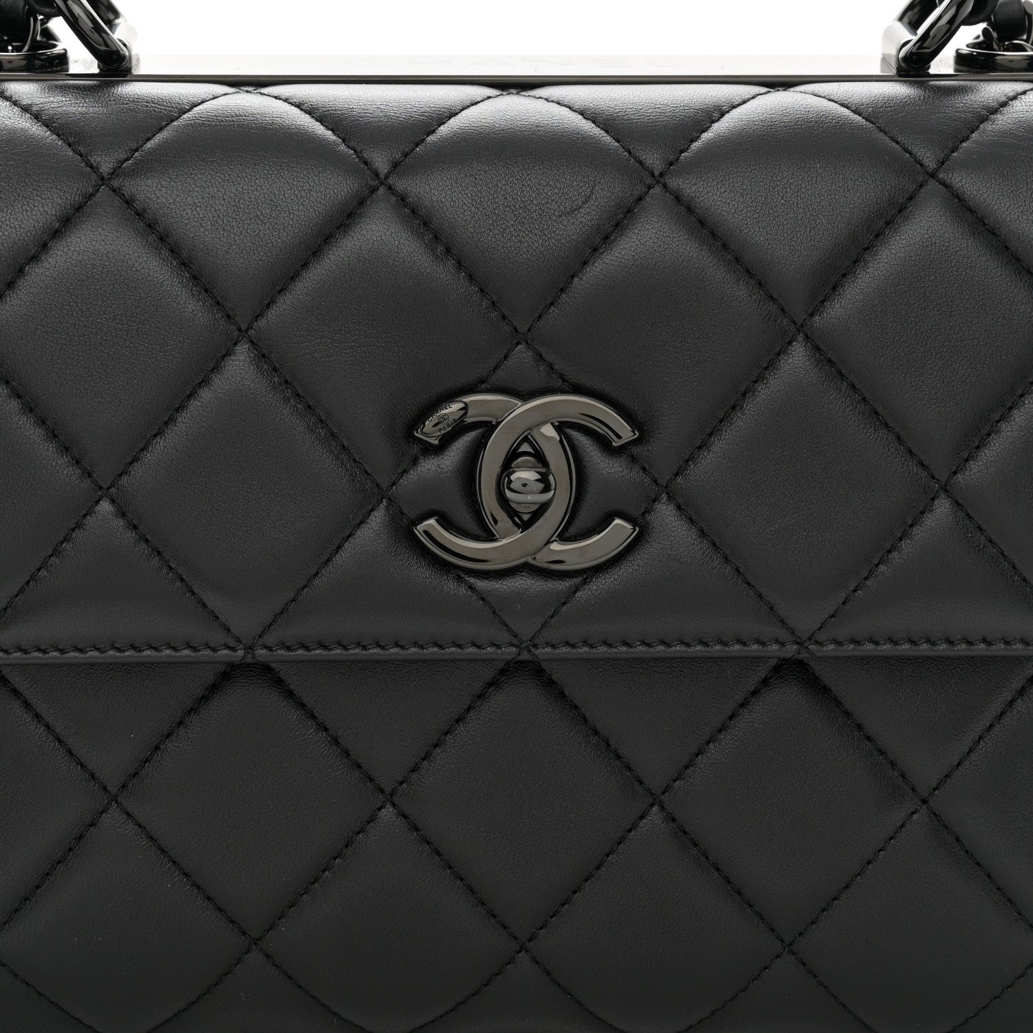 Chanel Lambskin Quilted Small Trendy CC Dual Handle Flap Bag So Black 8 of 11