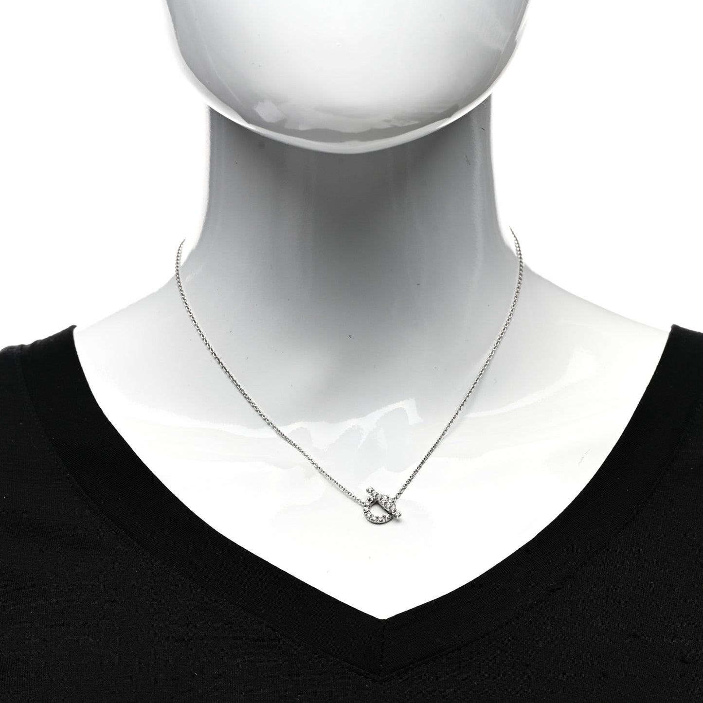 18K White Gold Diamond Finesse Pendant Necklace