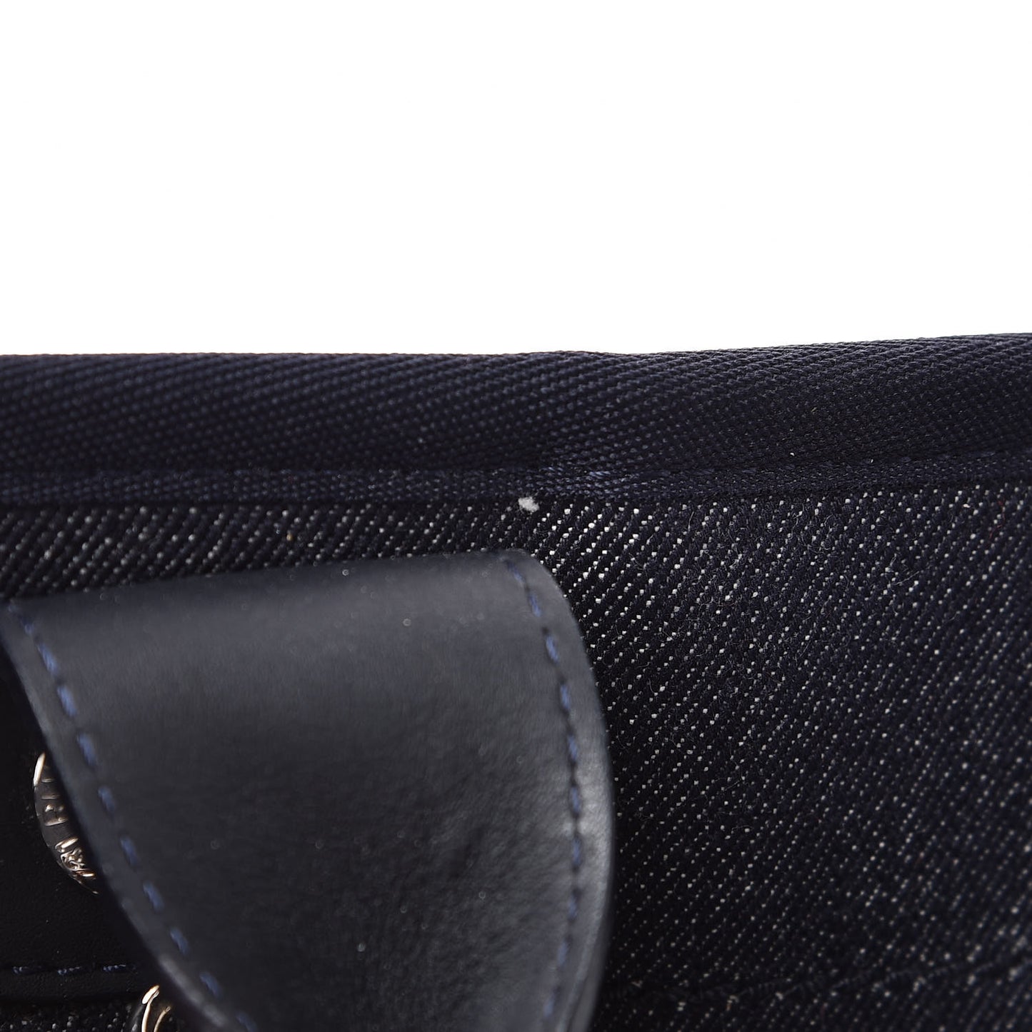 Denim Large Deauville Tote Blue Orange