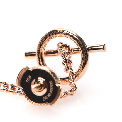Hermes 18K Rose Gold Echappee Asymmetric Earrings 4 of 5