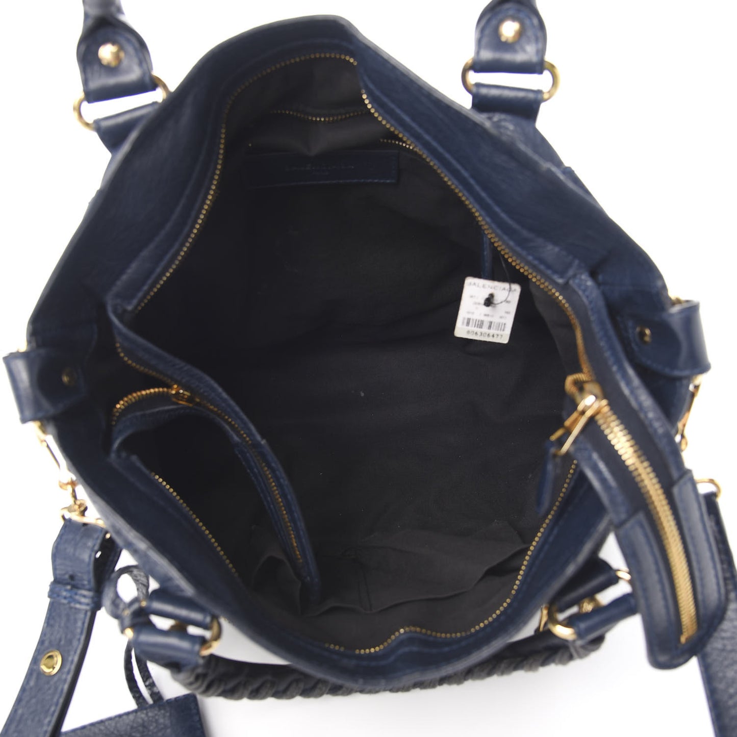 Agneau Giant 12 Gold Hardware Velo Bleu Obscur