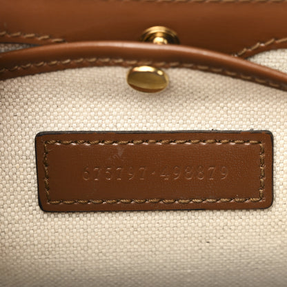Gucci Boarded Dyana Lux Calfskin Web Small Bamboo 1947 Top Handle Bag Brown 8 of 11