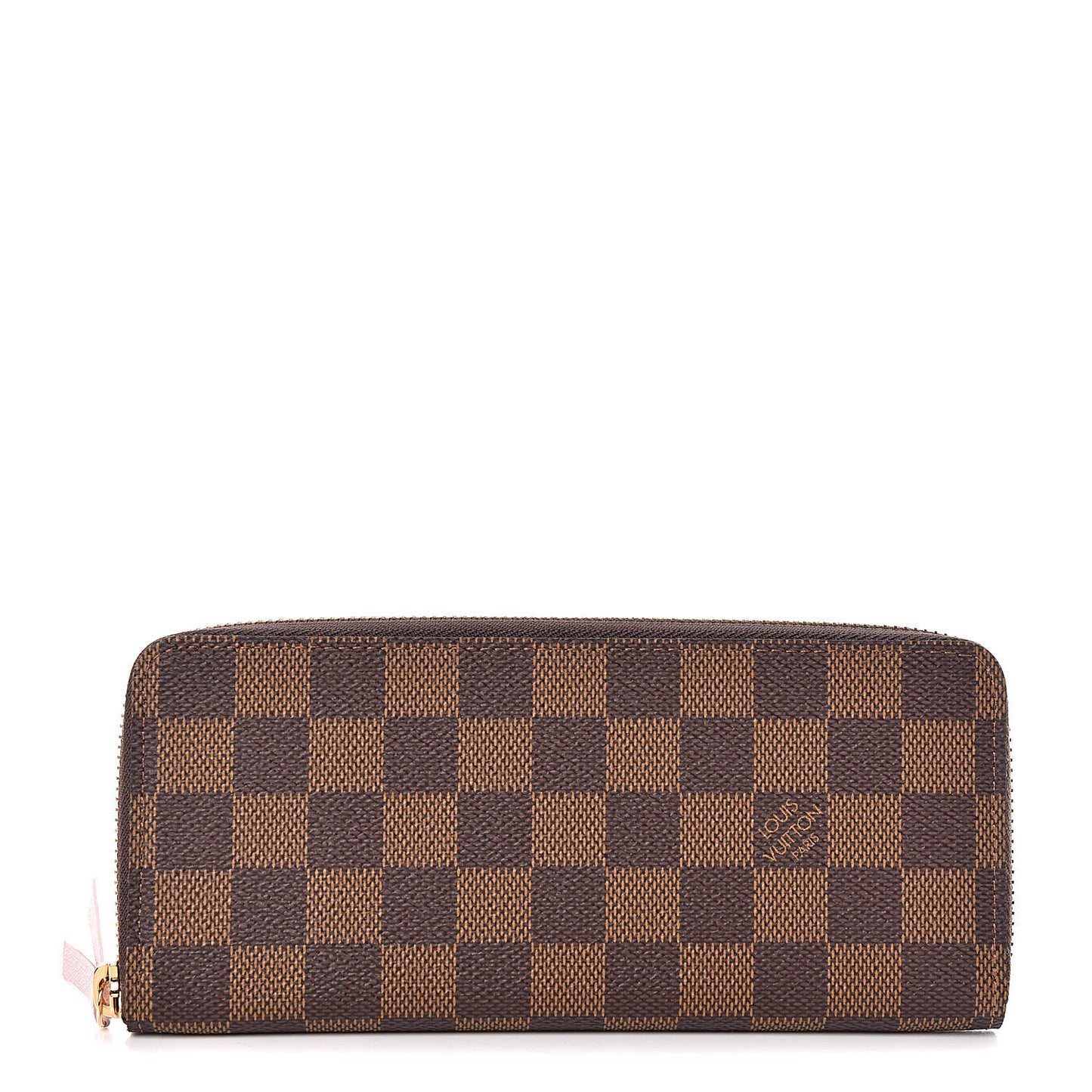 Damier Ebene Clemence Wallet Rose Ballerine
