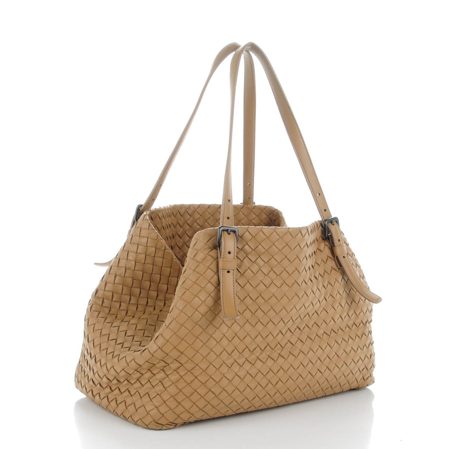 Nappa Intrecciato Medium Seamless Tote Noce