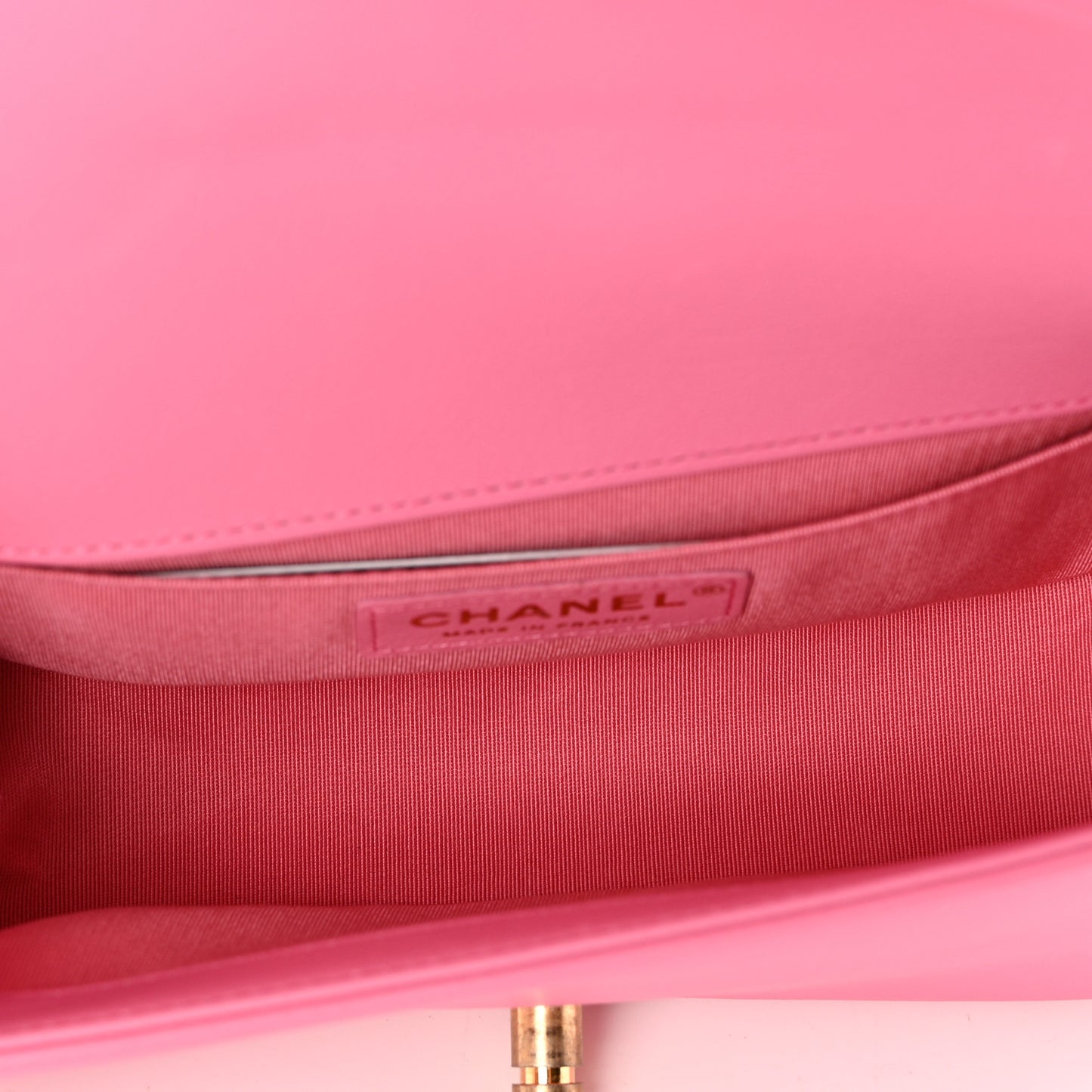 Calfskin Quilted Small Boy Flap Pink