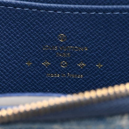 Louis Vuitton Denim Monogram Zippy Coin Purse Blue 6 of 9