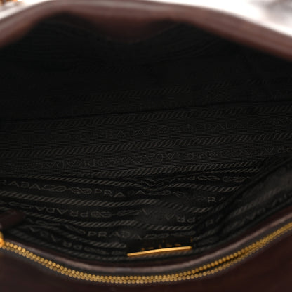 Prada Calf Hair Cavallino Giraffe Print Easy Foldover Pushlock Satchel Sabbia Moro 5 of 12