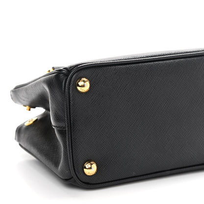 Prada Saffiano Lux Micro Galleria Double Zip Tote Black 8 of 10