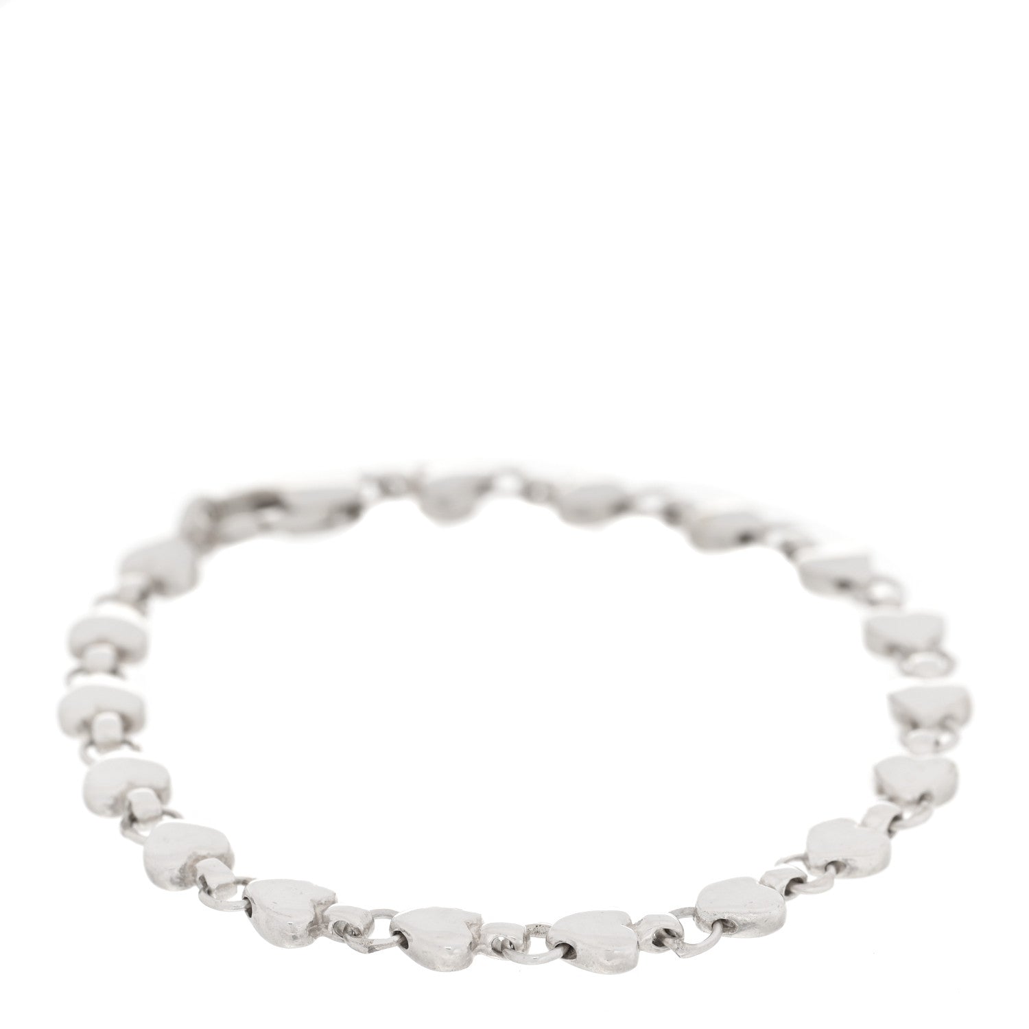 Tiffany Sterling Silver Chain of Heart Bracelet 1 of 4