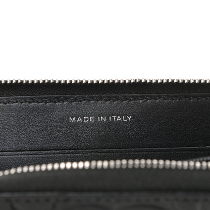 Chanel Goatskin Camellia Embossed Medium Zip Around Wallet Black 7 of 8