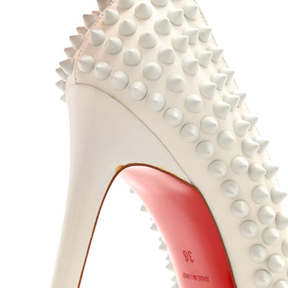 Christian Louboutin Nappa Pigalle Spikes 100 Pumps 36 White 8 of 10