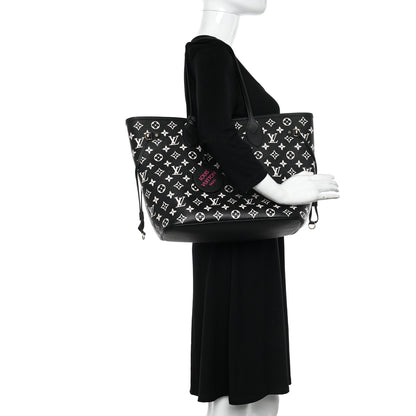 Louis Vuitton Empreinte Spring In The City Neverfull MM Black White Pink 2 of 9