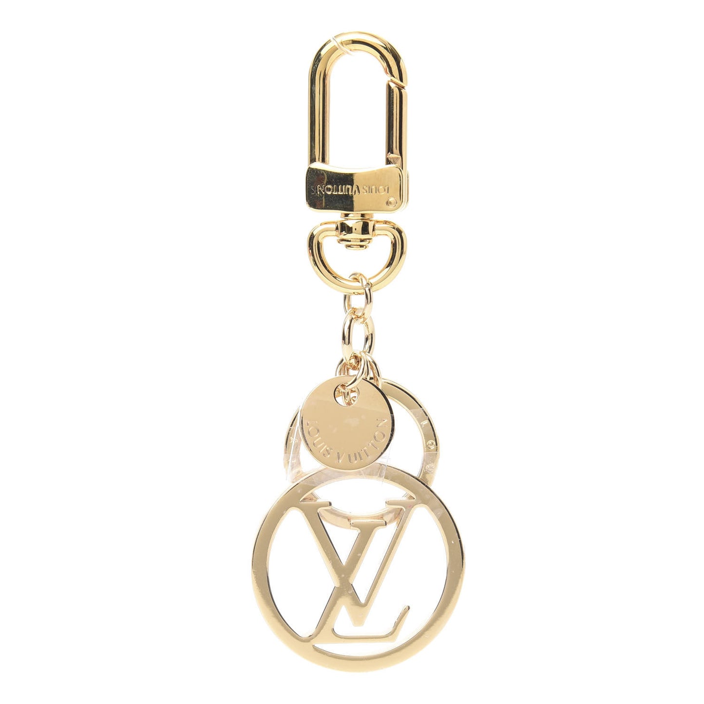LV Circle Bag Charm Key Holder Gold