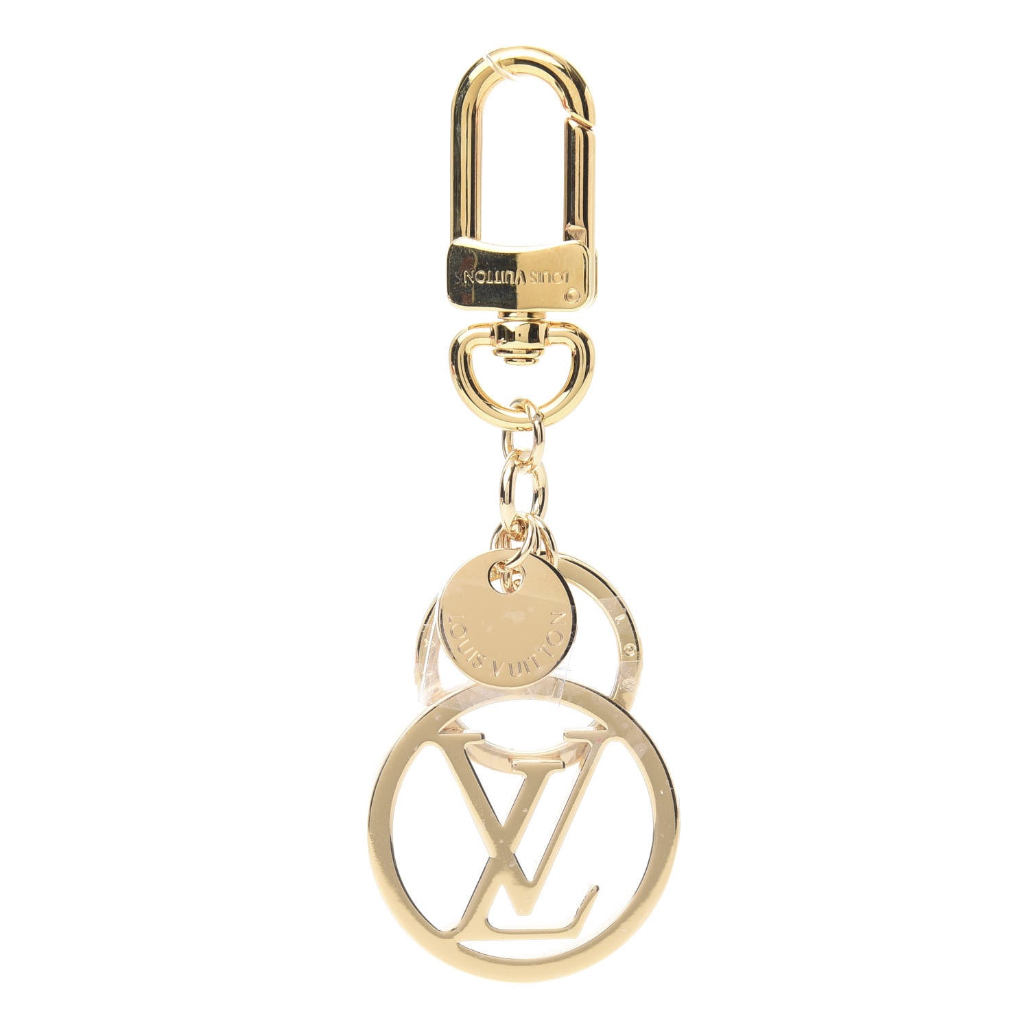 Louis Vuitton LV Circle Bag Charm Key Holder Gold 1 of 4