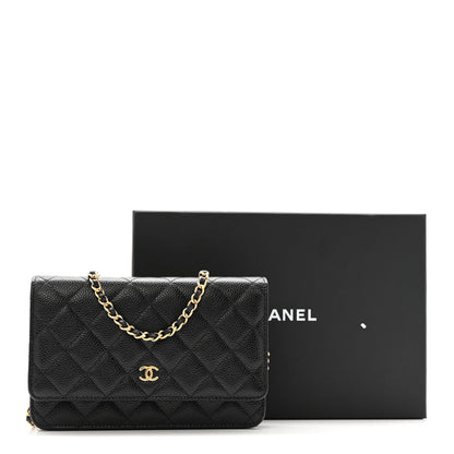 Chanel Caviar Quilted Wallet On Chain WOC Black 14 of 14