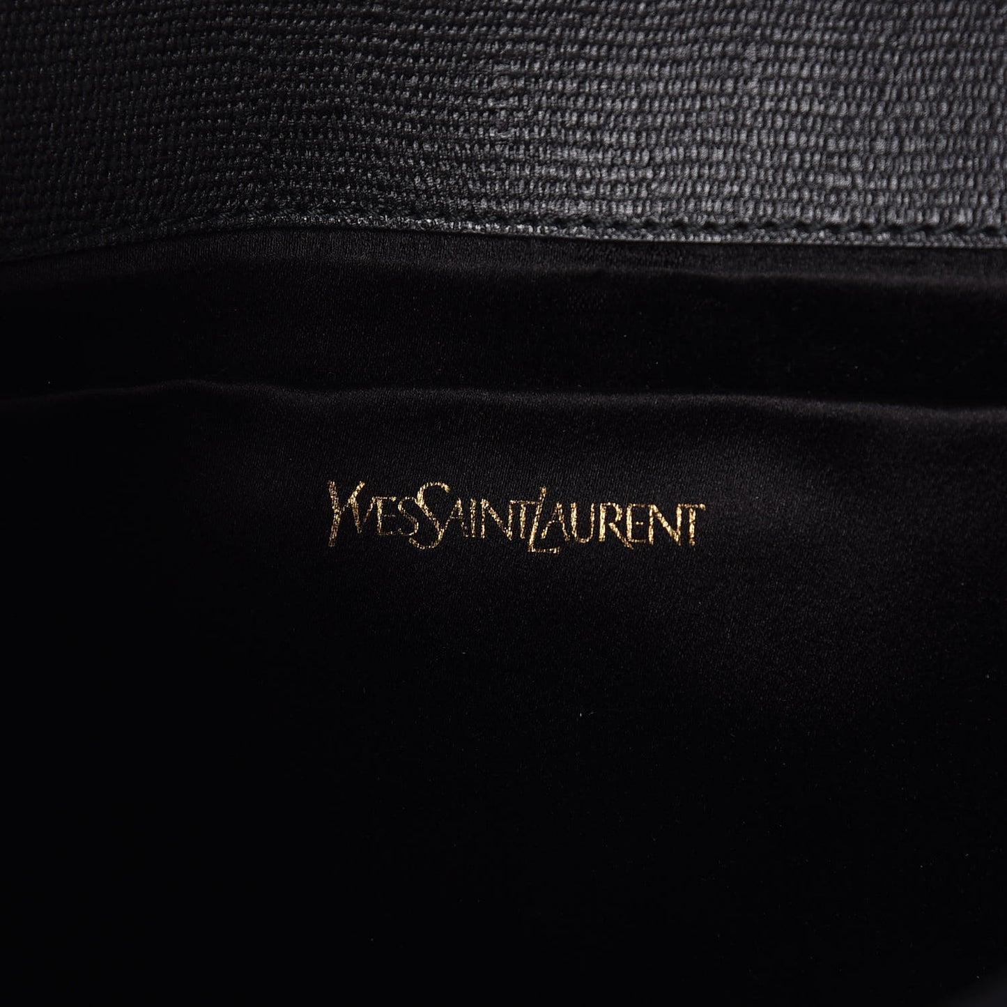 Textured Calfskin Y Ligne Clutch Black