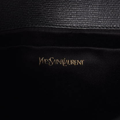 Saint Laurent Textured Calfskin Y Ligne Clutch Black 6 of 9